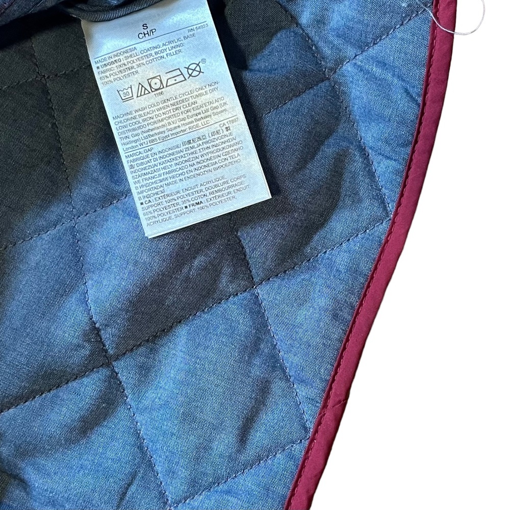 Gap Vest Women’s Small Burgundy Button Down - Picture 8 of 11
